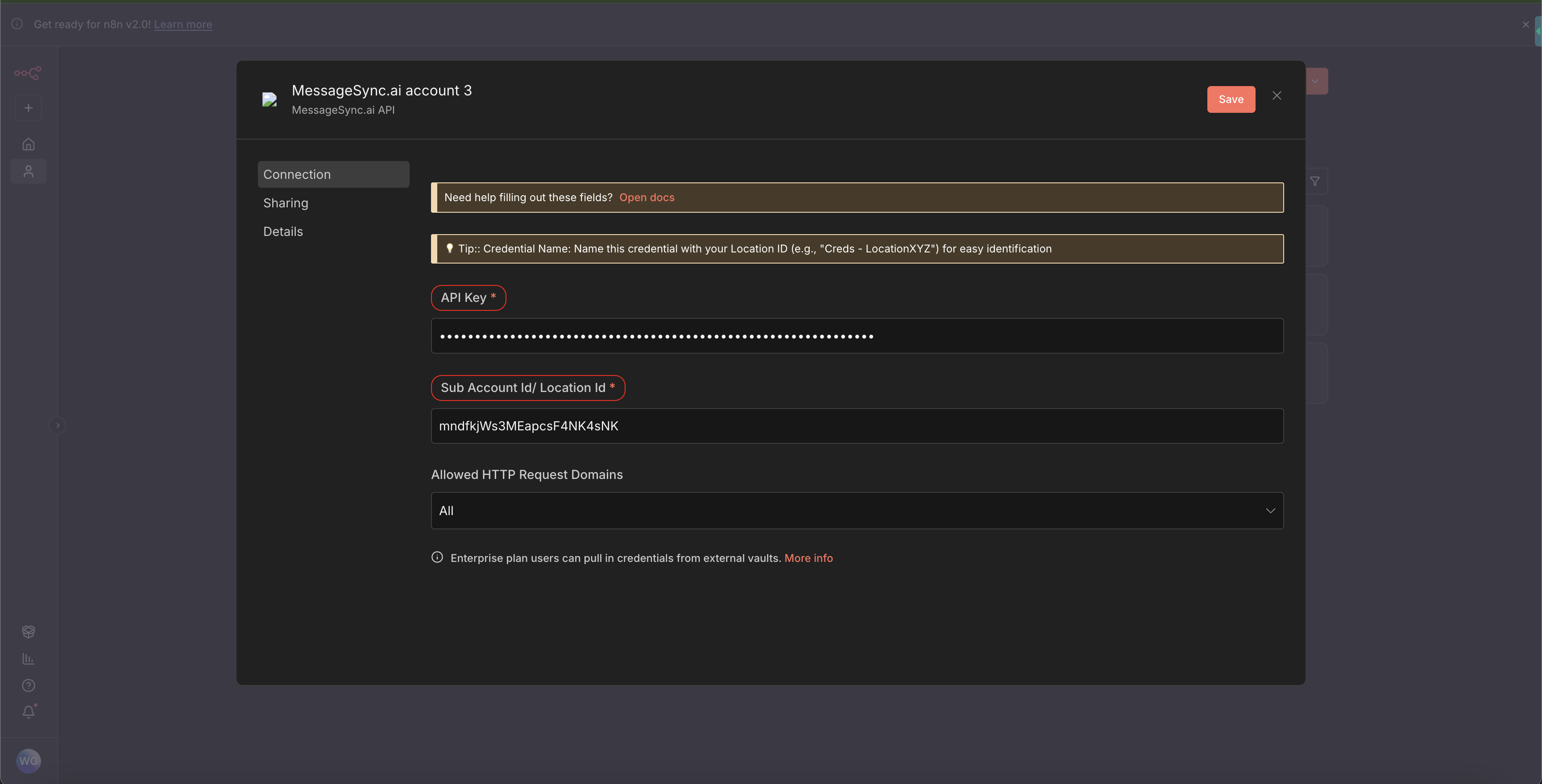 Install the MessageSync.ai Community Node in n8n