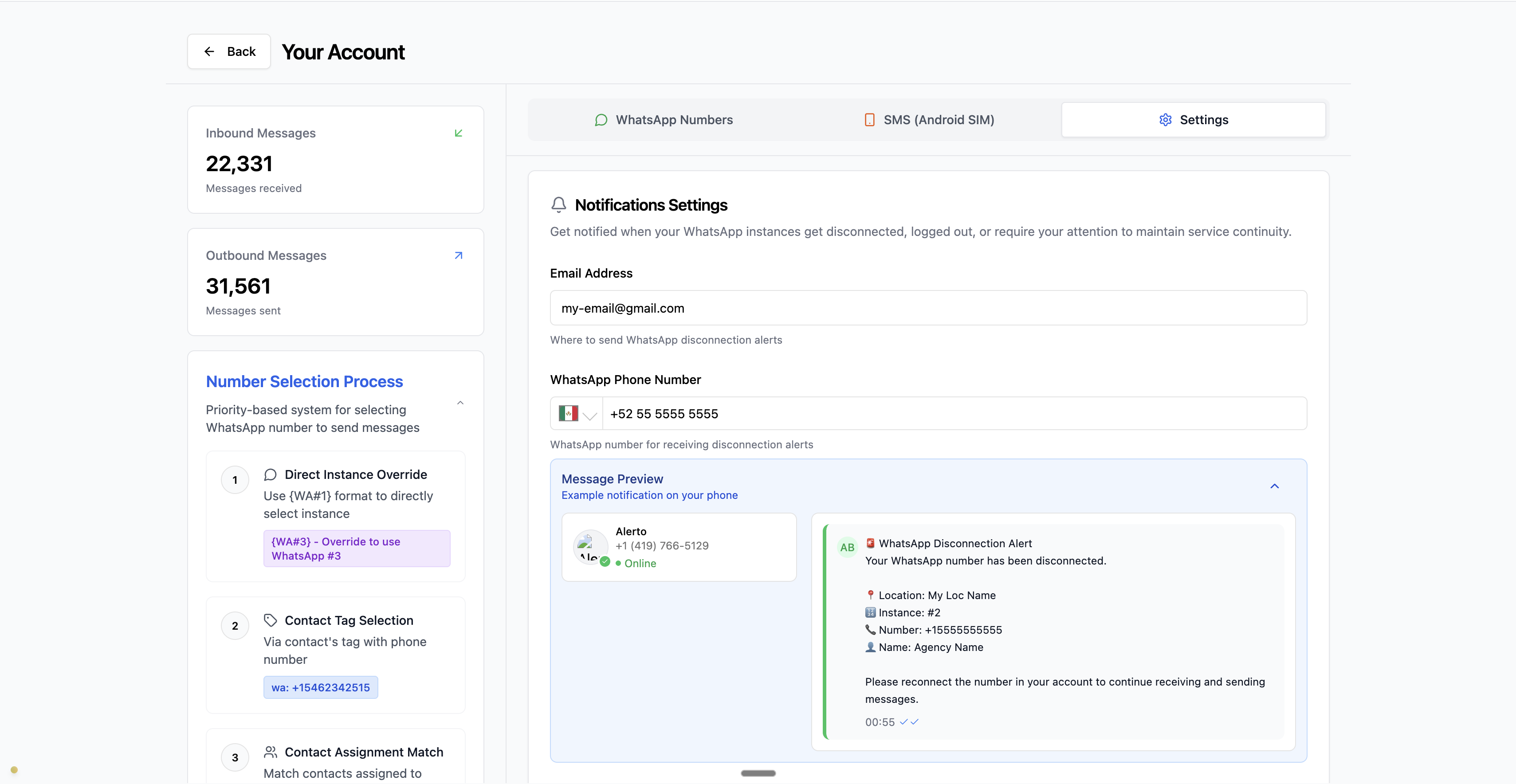 Configuración de Notificaciones